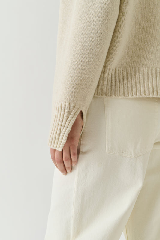 Maglione Will - Écru chiné - Lana merinos - Donna