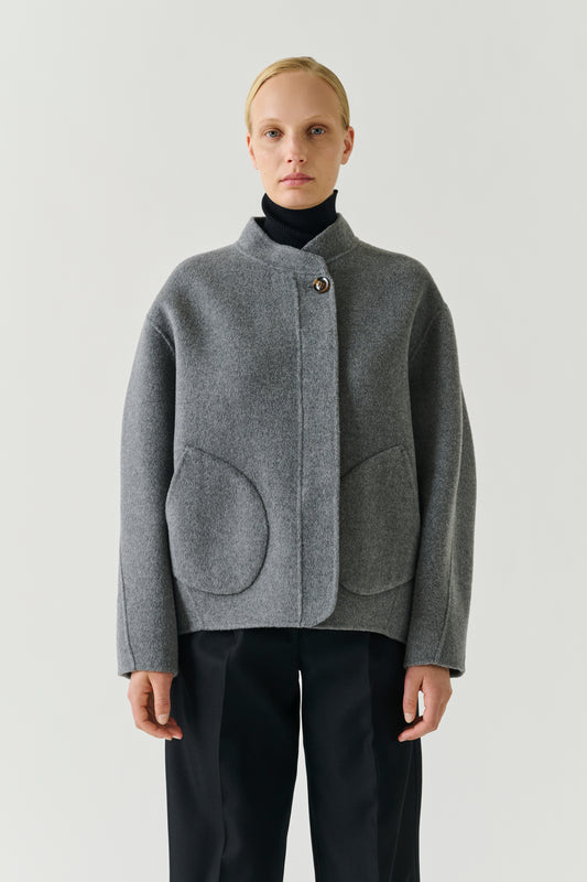 Cappotto Windsor - Grigio Chiaro - Lana - Donna