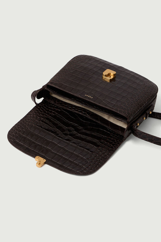 Tasche Bellissima Maxi - Dunkelbraun - Leder - Damen