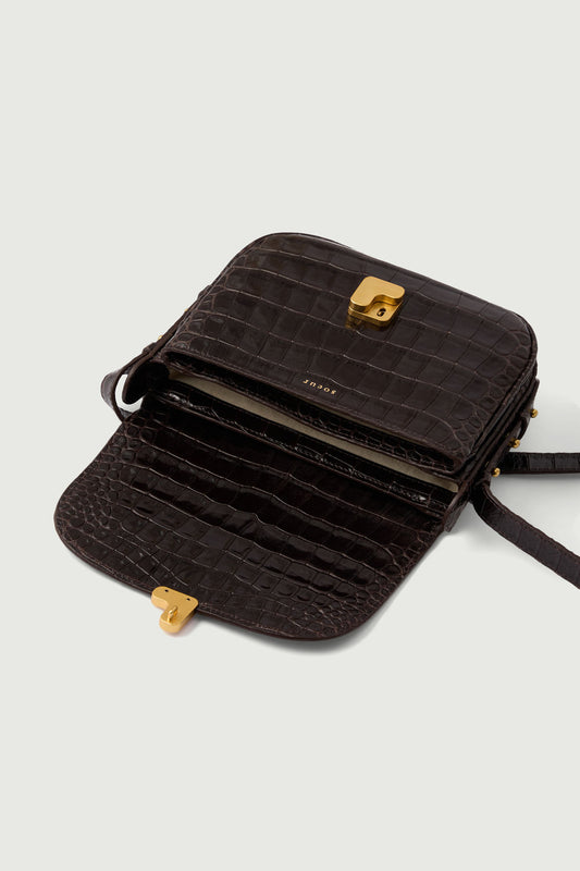 Tasche Bellissima Mini - Dunkelbraun - Leder - Damen