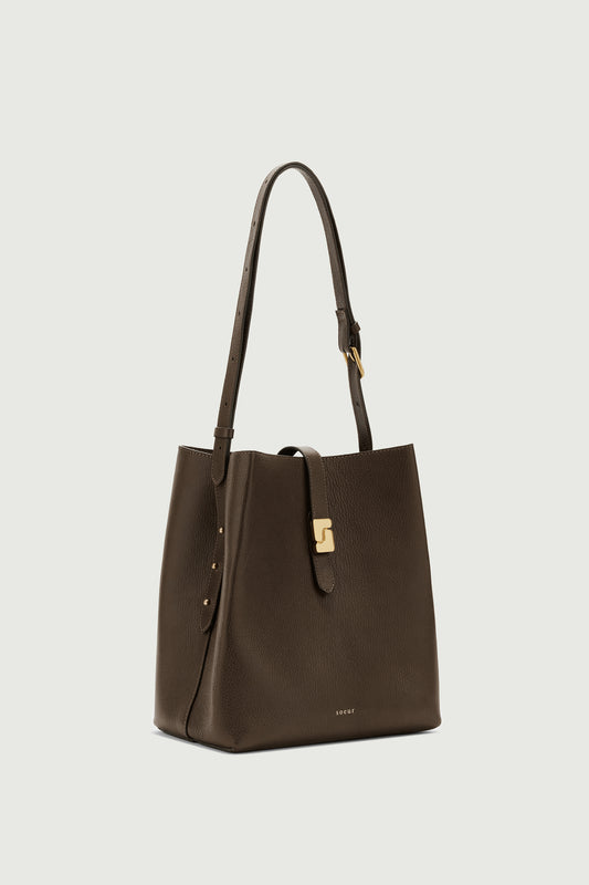 Borsa Bello - Verde kaki scuro - Pelle - Donna
