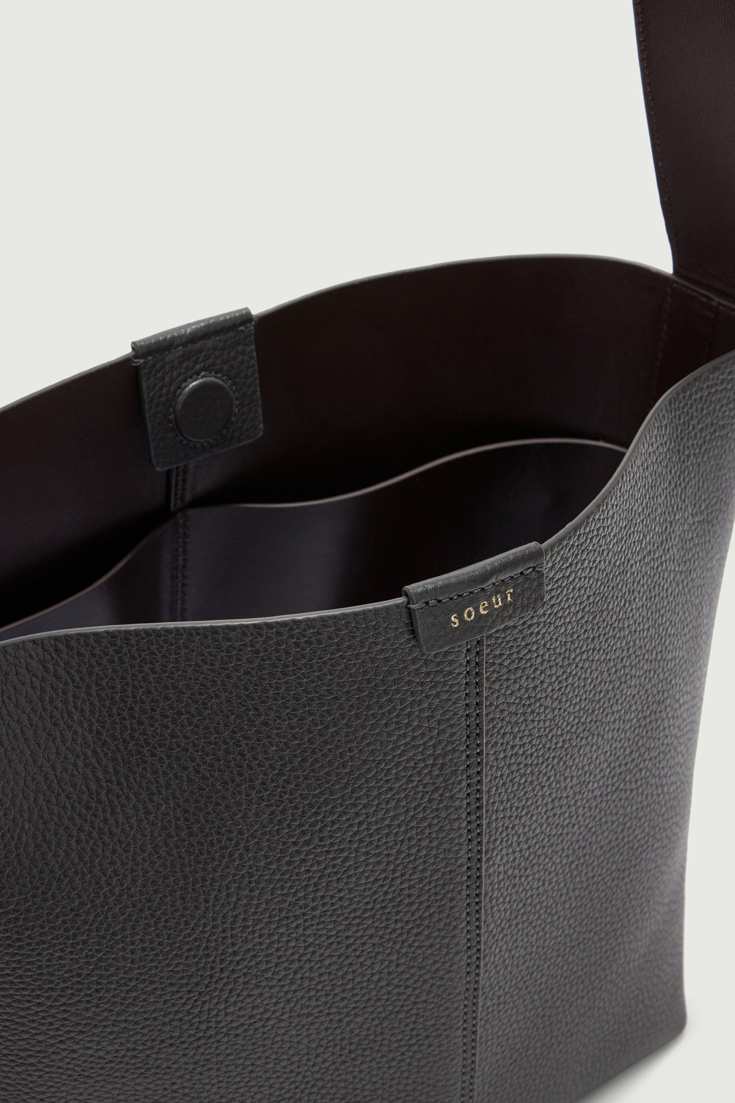 Tasche Saudade Mini - Stahl - Leder - Damen