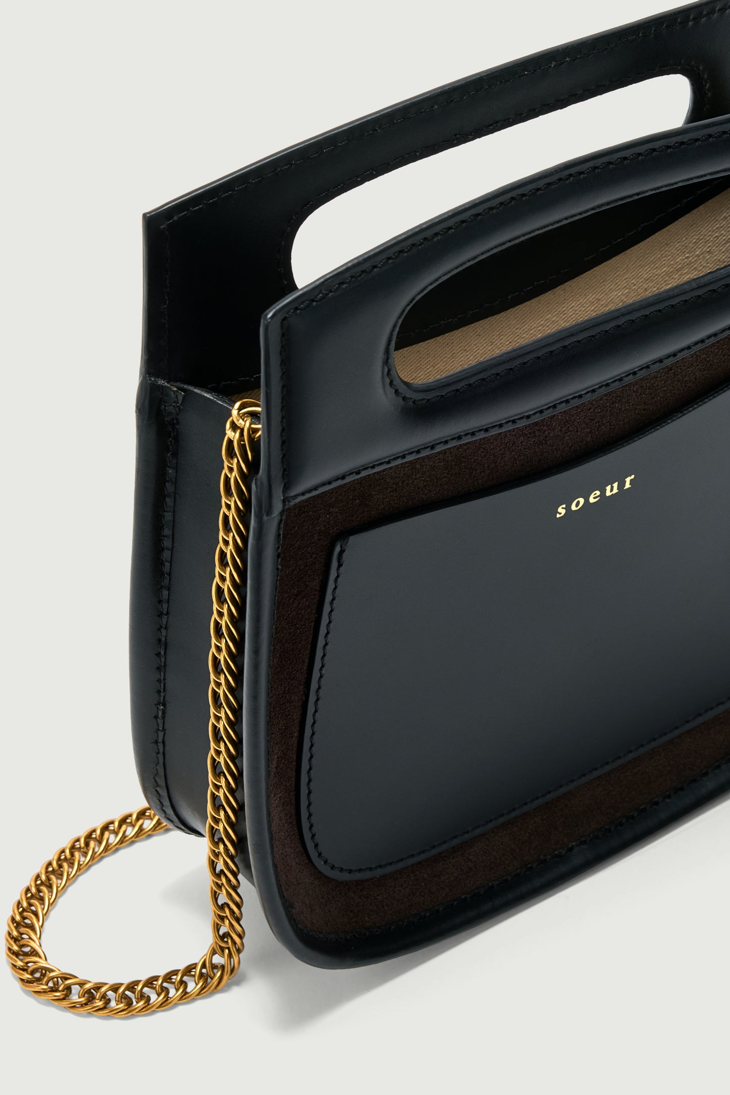 Sac Cheri Mini - Marron Foncé - Cuir - Femme
