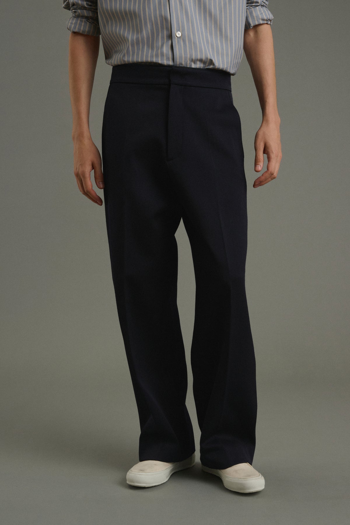 Hose Antonin - Dunkles Marineblau - Wolle - Herren vue 3