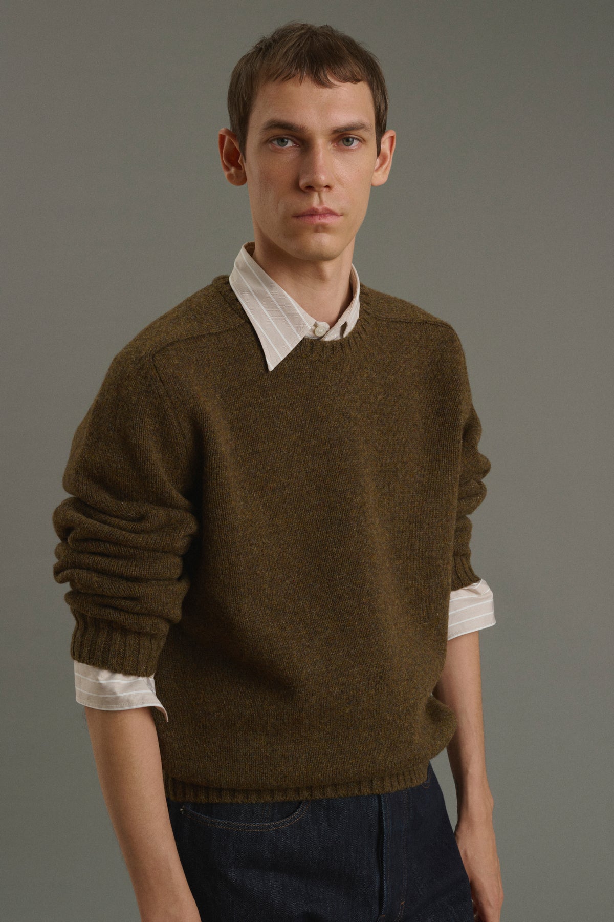 Pullover Isamu - Braun - Wolle - Herren