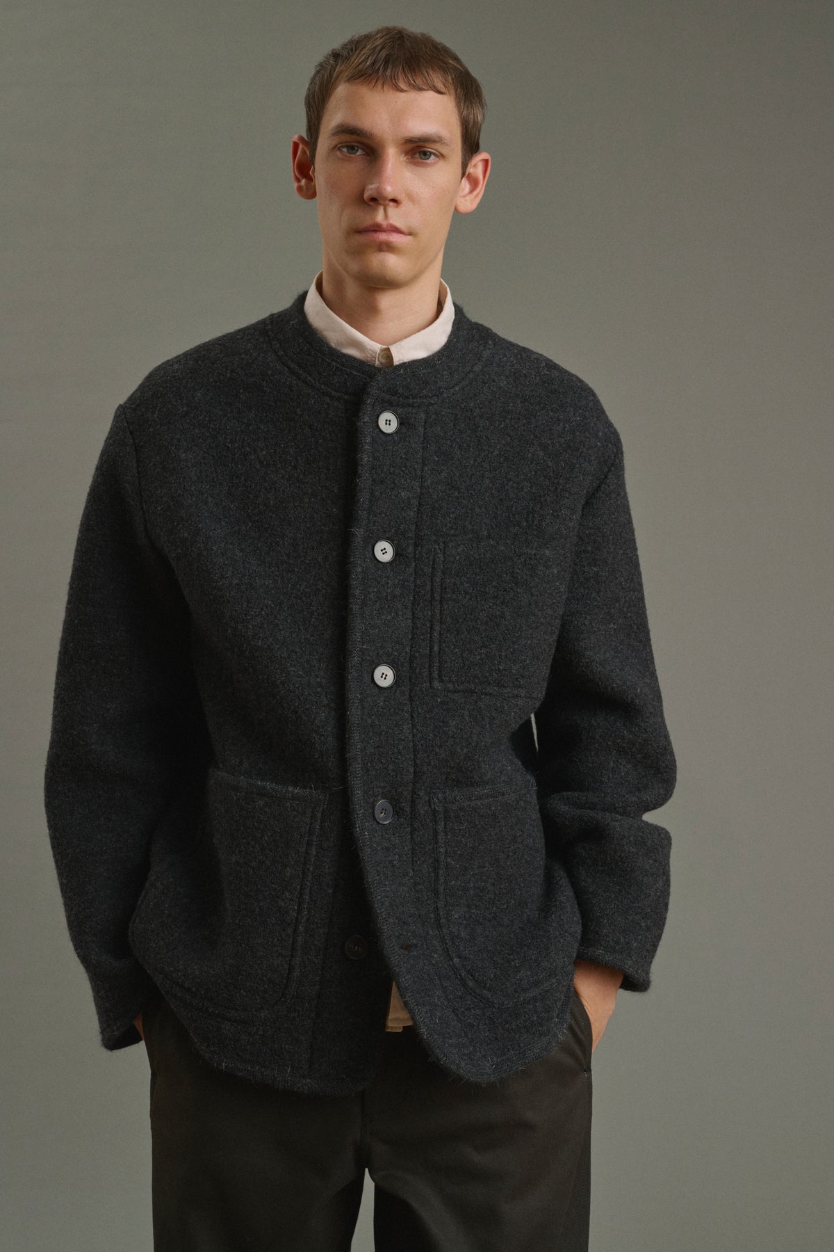 Giacca Aliocha - Grigio antracite - Lana - Uomo vue 1
