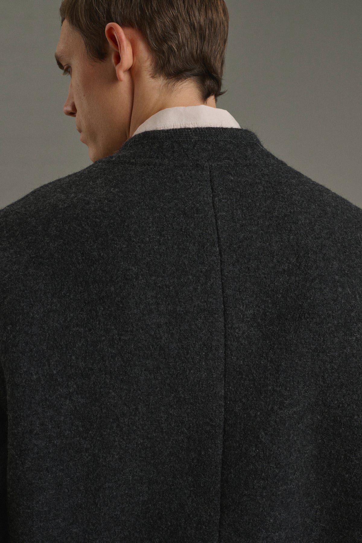 Giacca Aliocha - Grigio antracite - Lana - Uomo