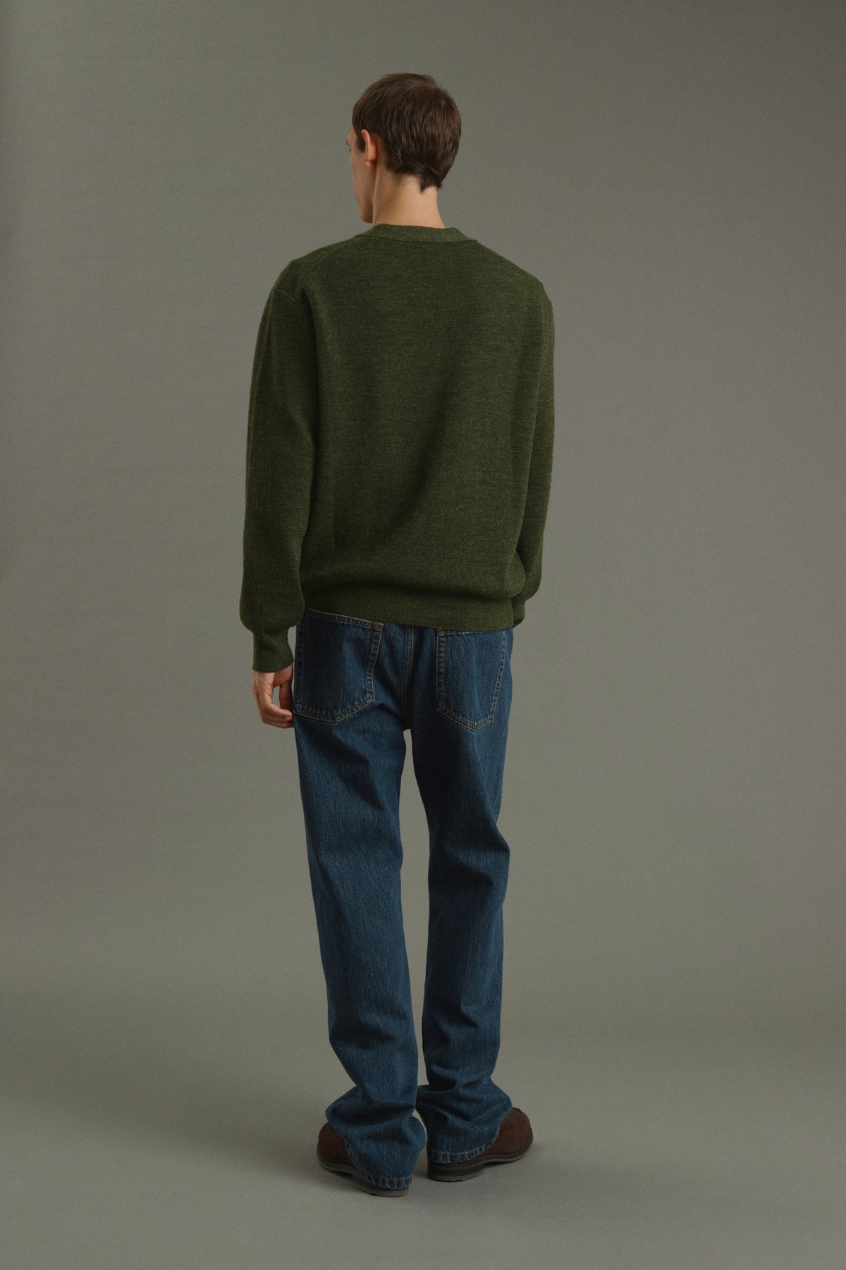 Cardigan Romeo - Kaki scuro - Lana - Uomo vue 4