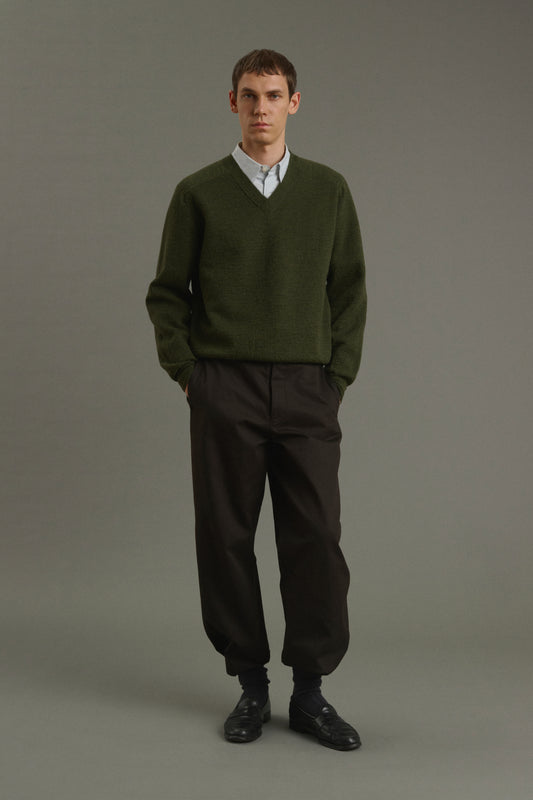 Maglione Themo - Verde scuro - Lana - Uomo
