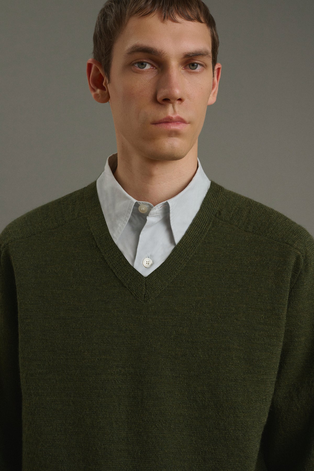 Pullover Themo - Dunkelgrün - Wolle - Herren vue 5