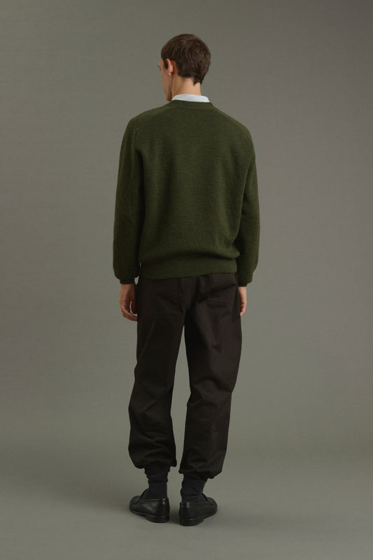 Maglione Themo - Verde scuro - Lana - Uomo