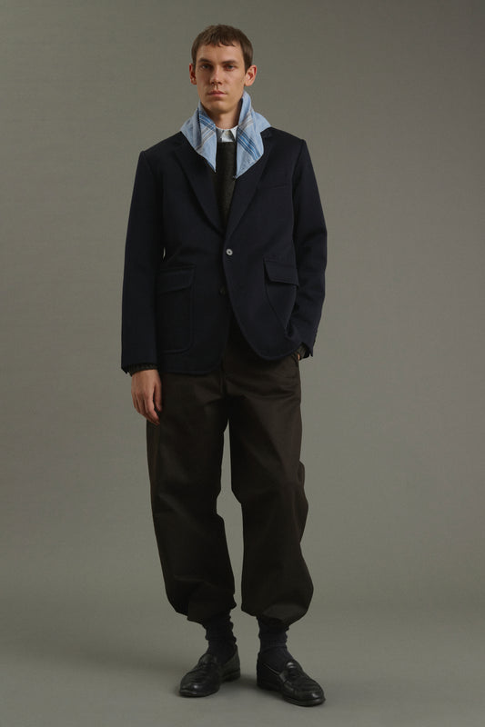Foulard Paulin - Bleu Ciel/Noir - Coton - Homme