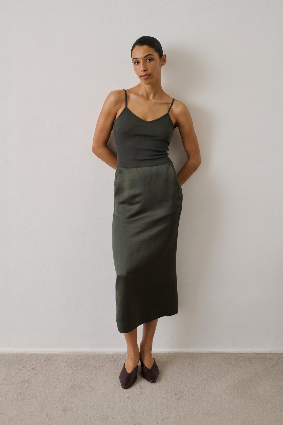 Débardeur Ila - Vert De Gris - Femme vue 1