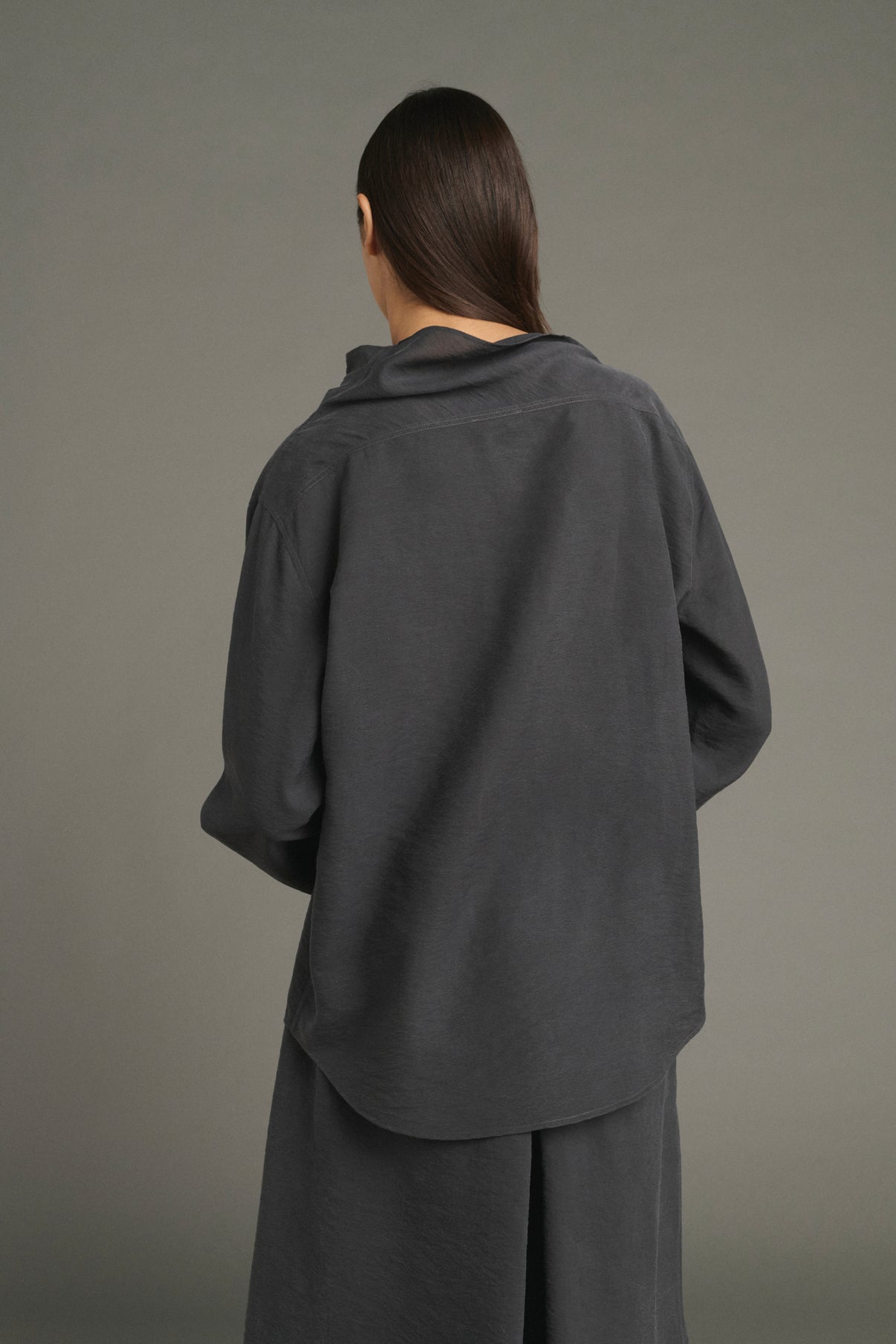Bluse Laila - Anthrazitgrau - Seide - Damen vue 2