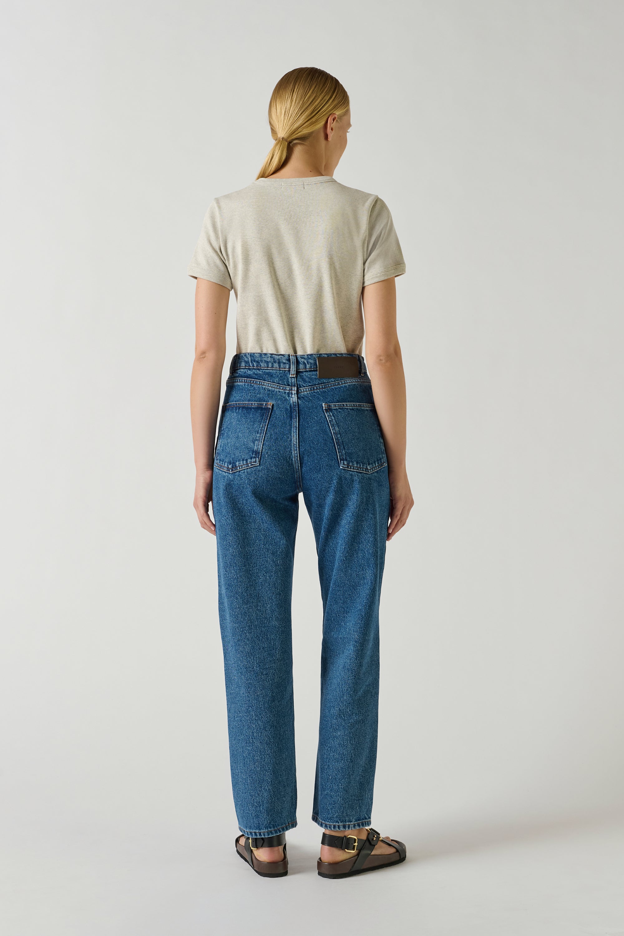 Jean Pour Fille - Bleu élastique - Broderie Sur Poches - Taille 8 à 16