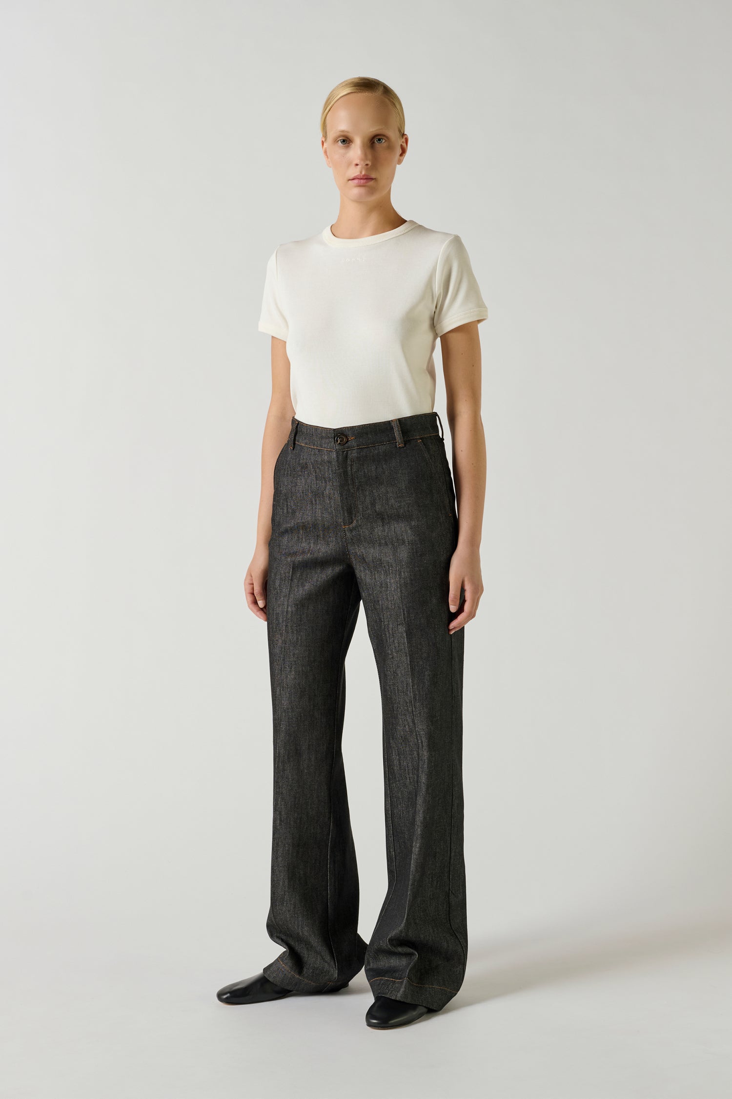 Jeans California - Rohes Schwarzes Denim - Damen