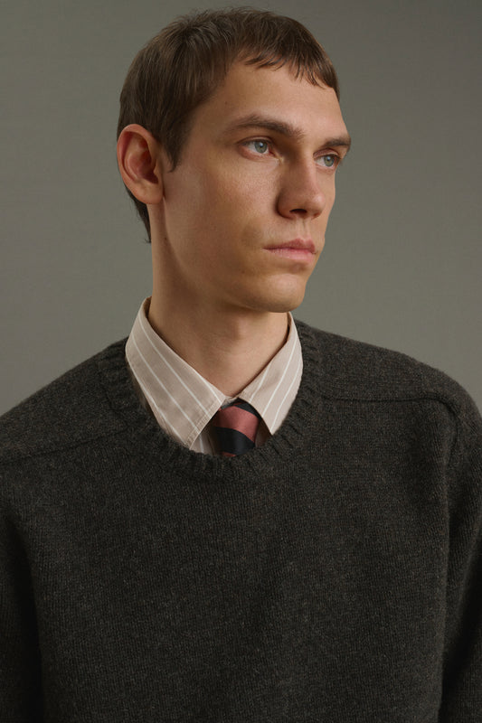 Maglione Isamu - Marrone scuro - Lana - Uomo
