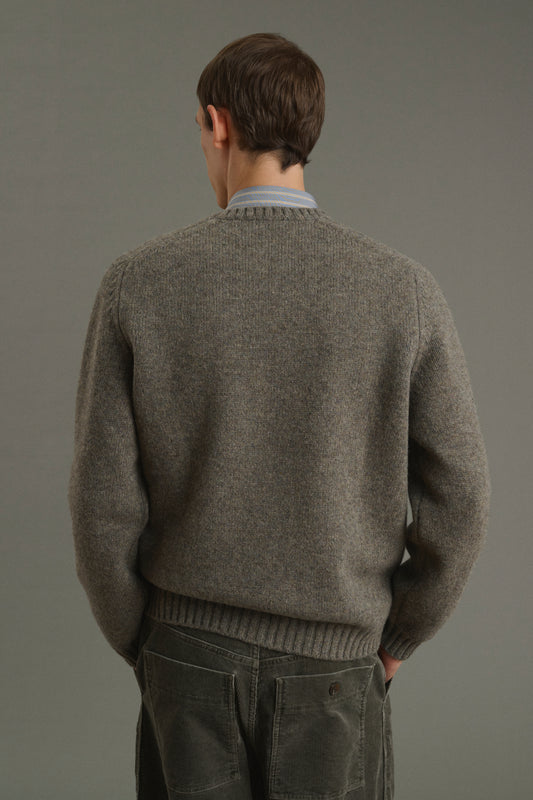 Maglione Isamu - Verde grigiastro - Lana - Uomo