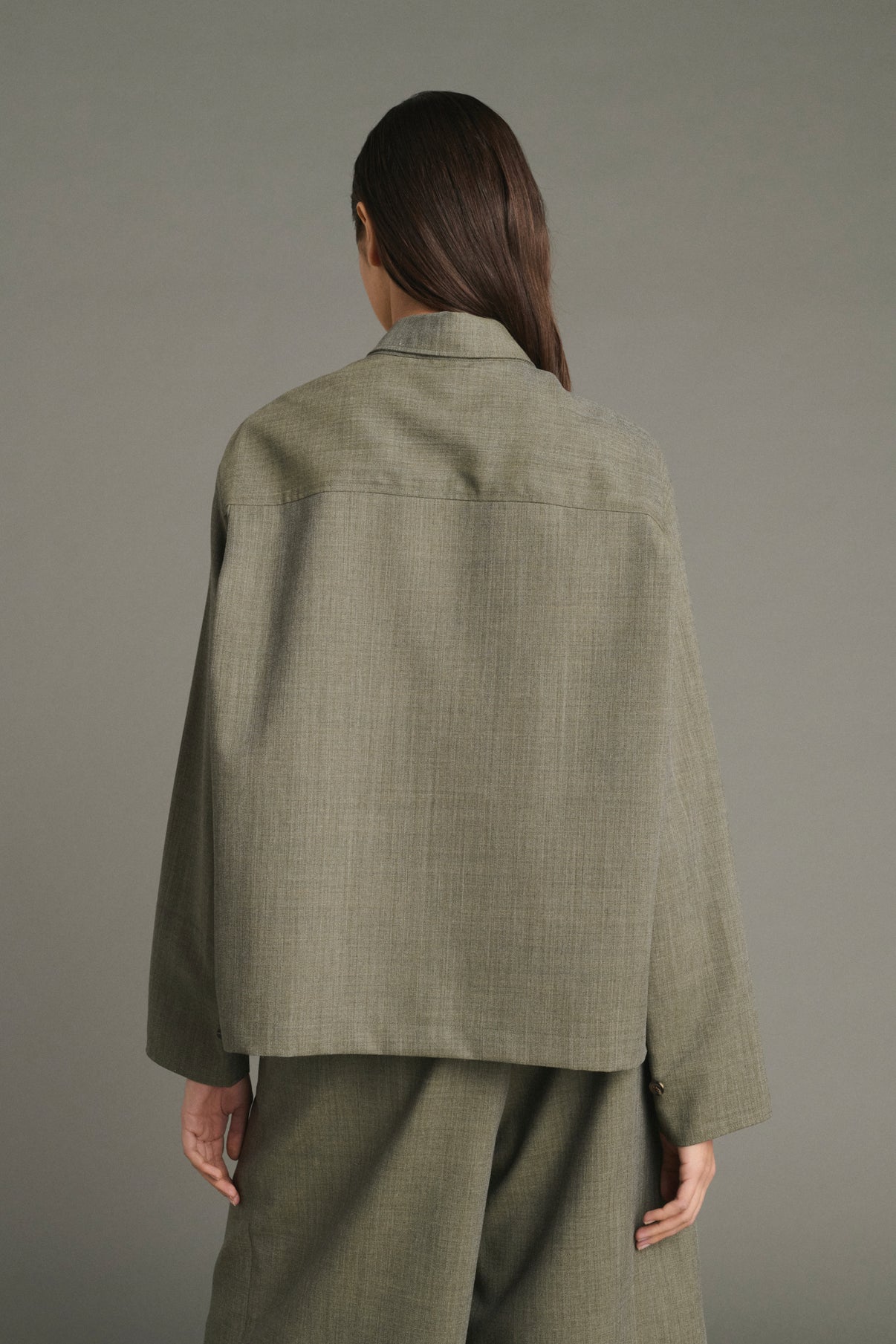 Blouse Jessie - Vert De Gris - Laine - Femme vue 5