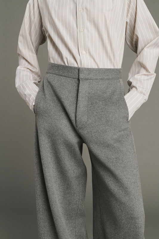 Pantaloni Horatio - Grigio Chiaro - Lana - Donna