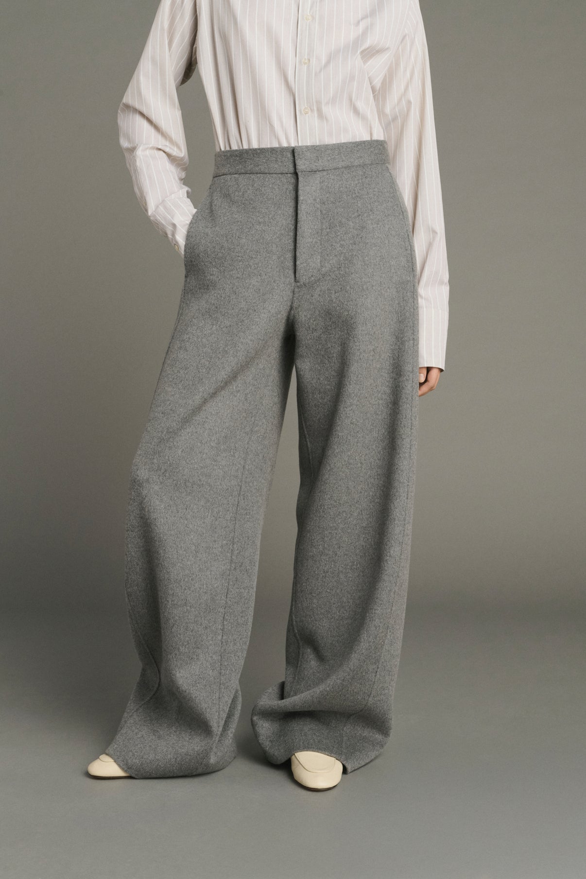 Hose Horatio – Hellgrau – Wolle – Damen vue 2