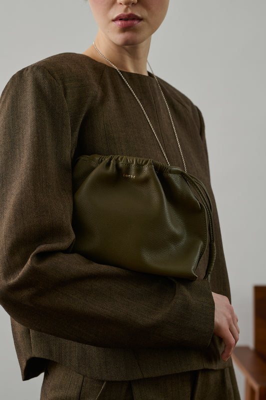 Sac Suzette - Vert Olive - Cuir - Femme