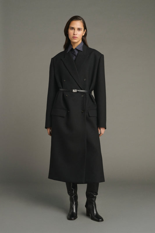 Cappotto Jim - Nero - Lana - Donna