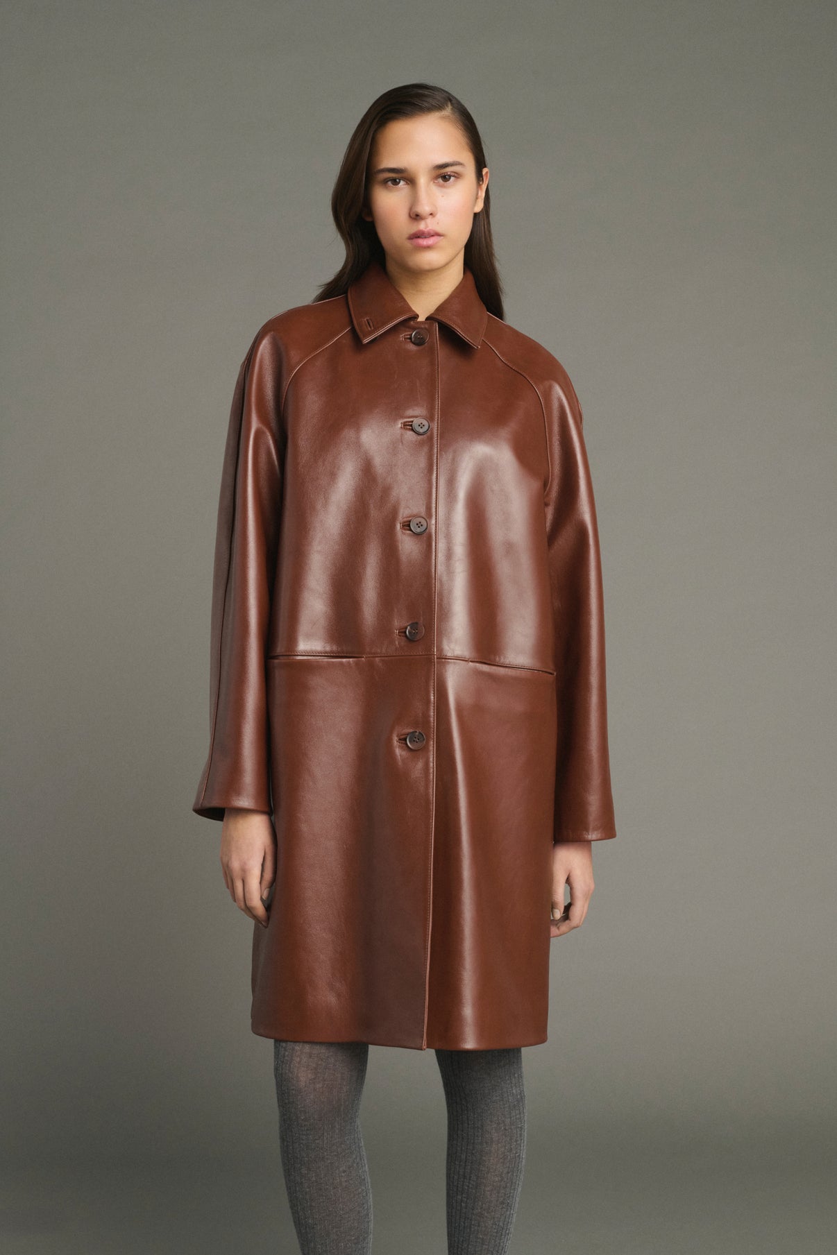 Karl pullover - Heathered Brown - Merino Wool - Women vue 3