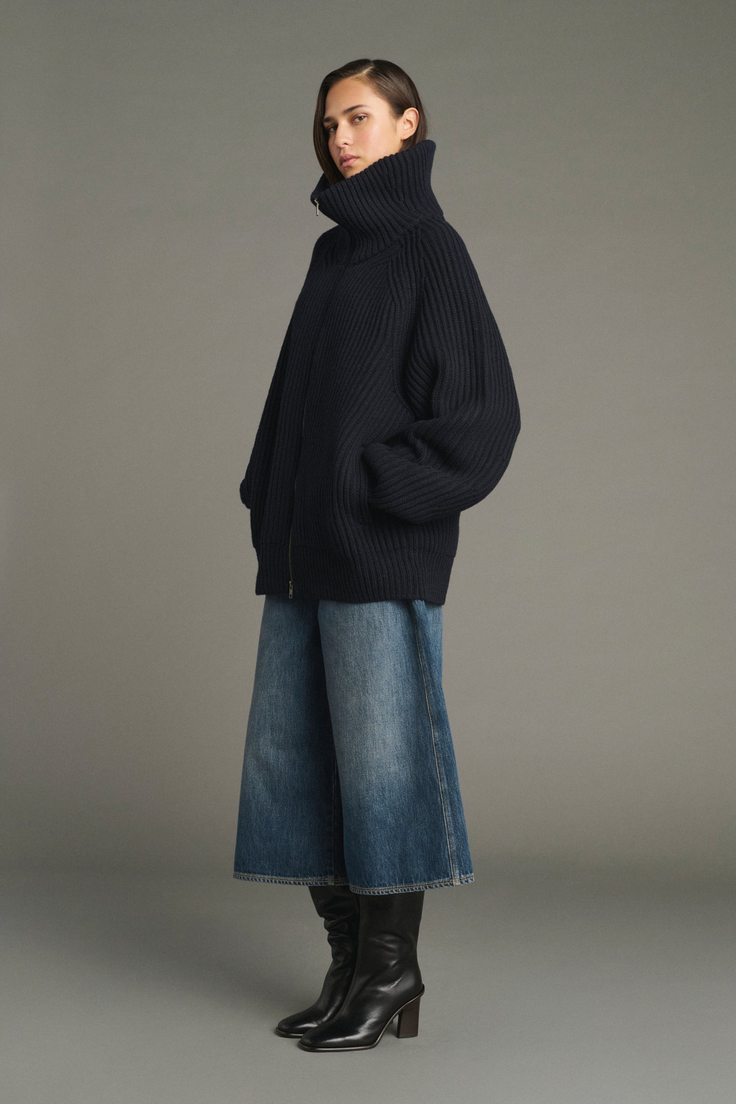 Jacke Jasper - Navy - Merinowolle - Damen