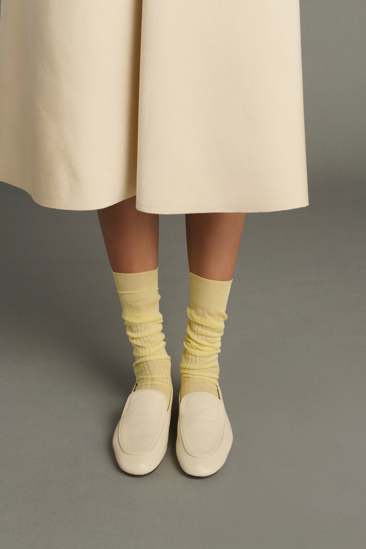 Calzini Bach - Giallo Pallido - Cotone - Donna vue 2