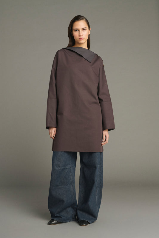 Robe Liris - Figue/Marron Foncé - Coton - Femme