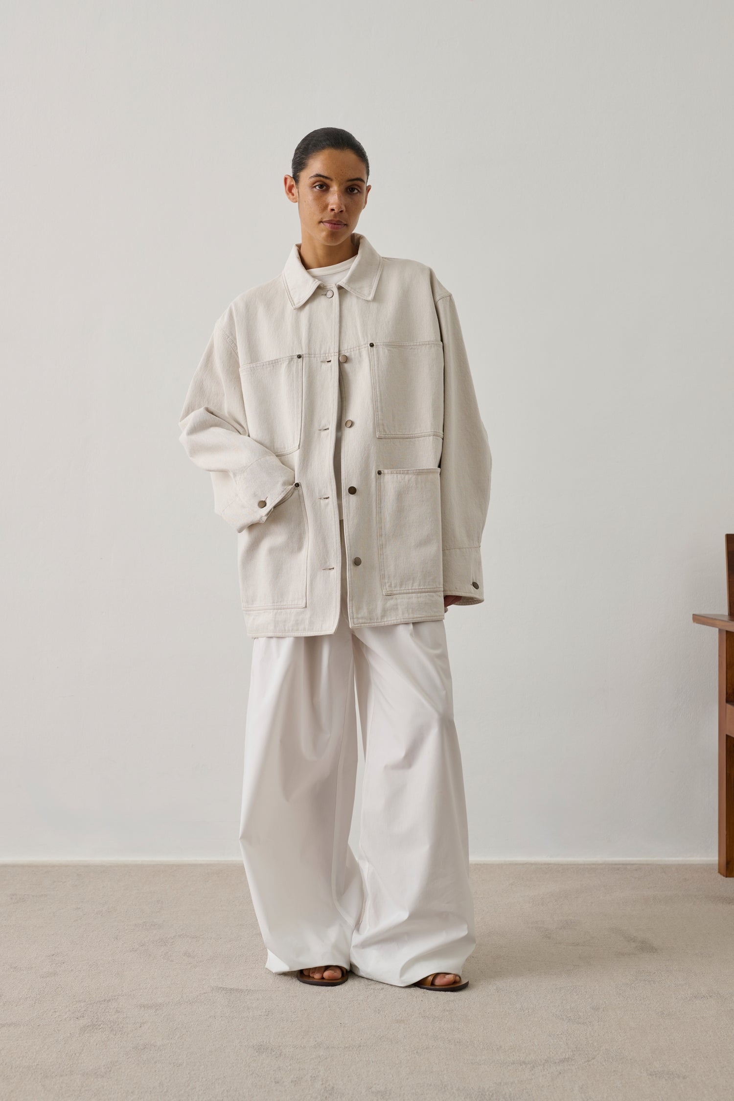 Jacke Hija - Steinweiß - Baumwolle - Damen