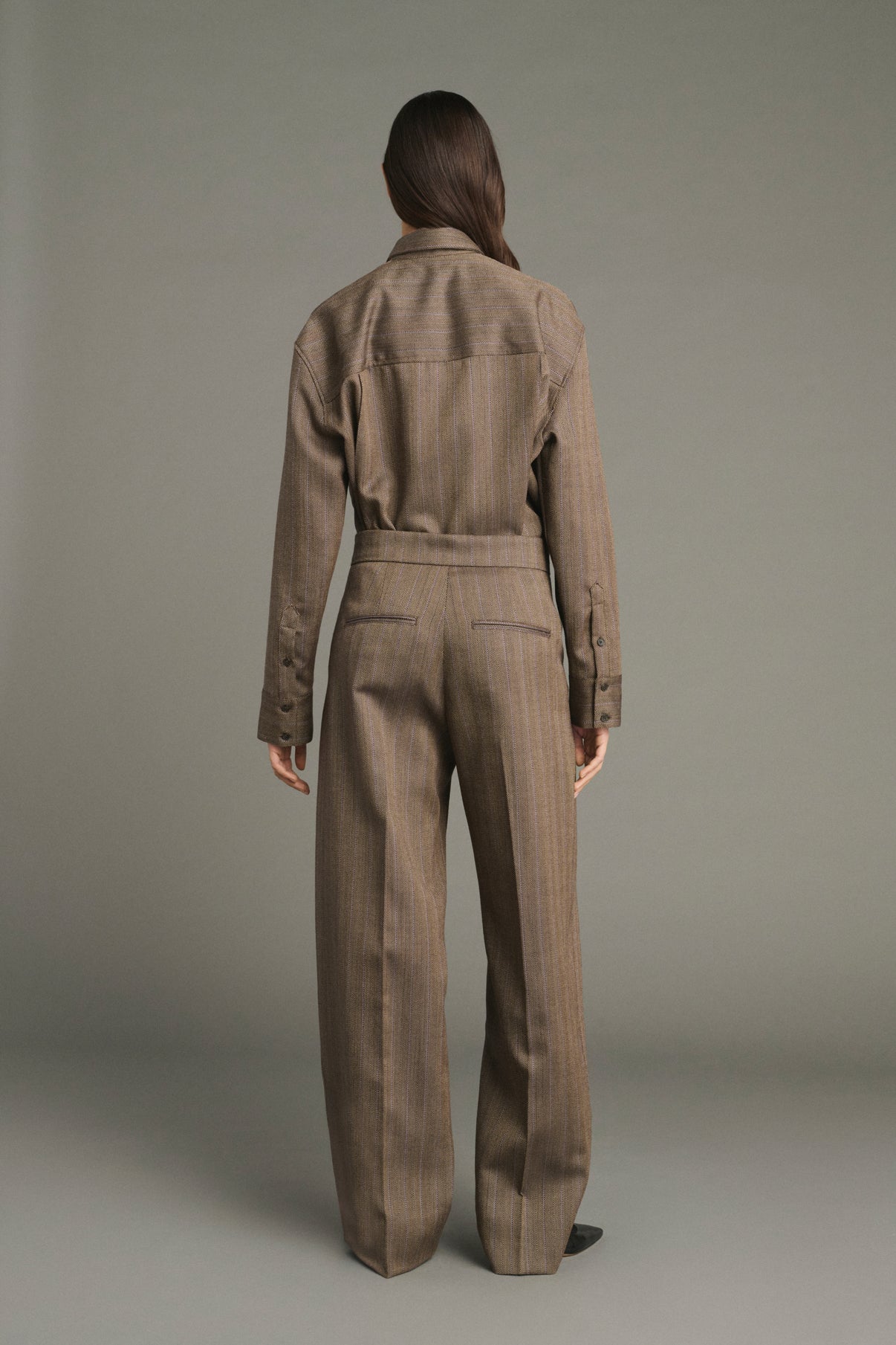 Jocelyn trousers - Brown/Parma - Wool - Women vue 2