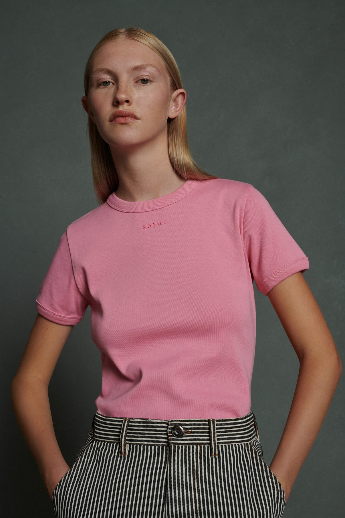 Tee-Shirt Aristide - Rose - Coton - Femme vue 1