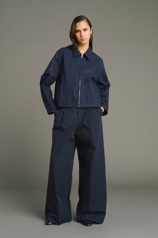 Pantalon Hugues - Navy - Coton - Femme