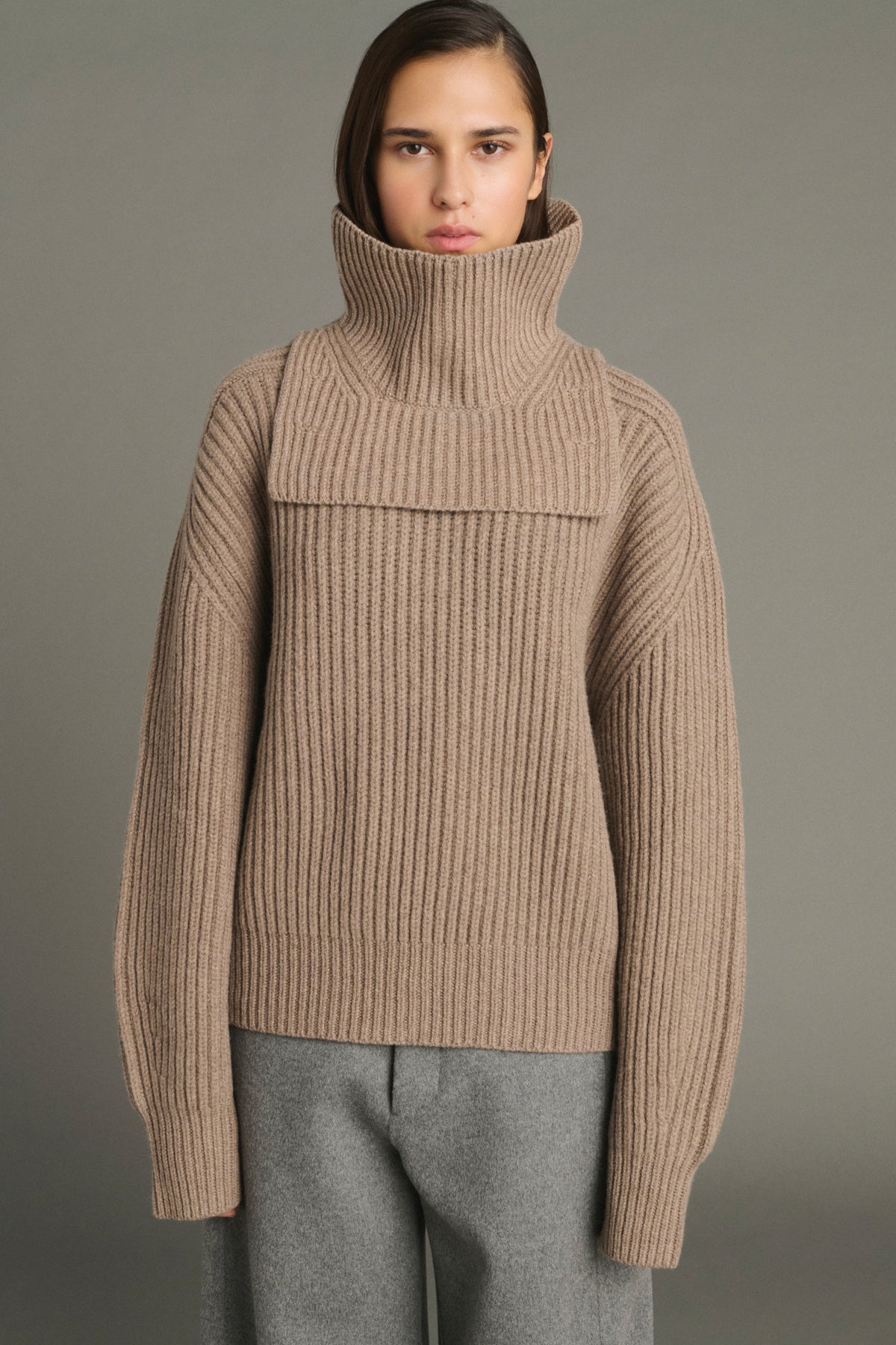 Colletto Gad - Beige Chiné - Lana Merino - Donna