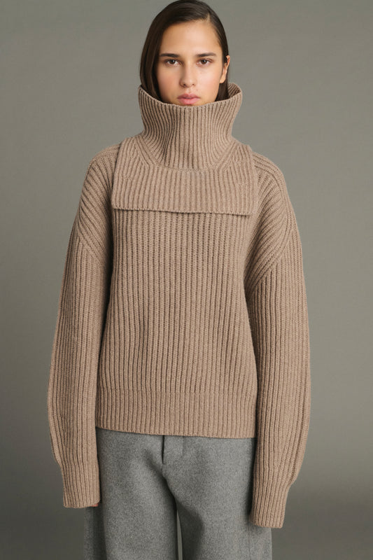 Colletto Gad - Beige Chiné - Lana Merino - Donna