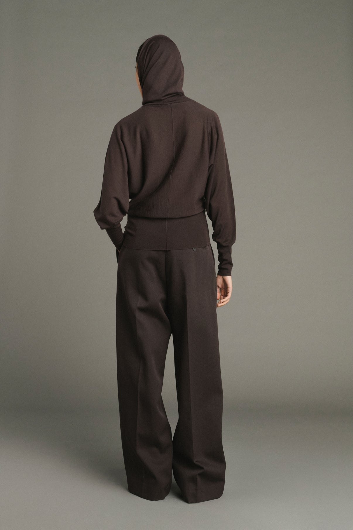 Pull Lindsay - Chocolat - Laine Mérinos - Femme vue 4