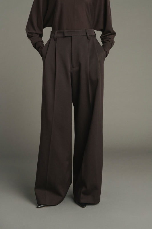Pantalon Laumiere - Ébène - Laine - Femme