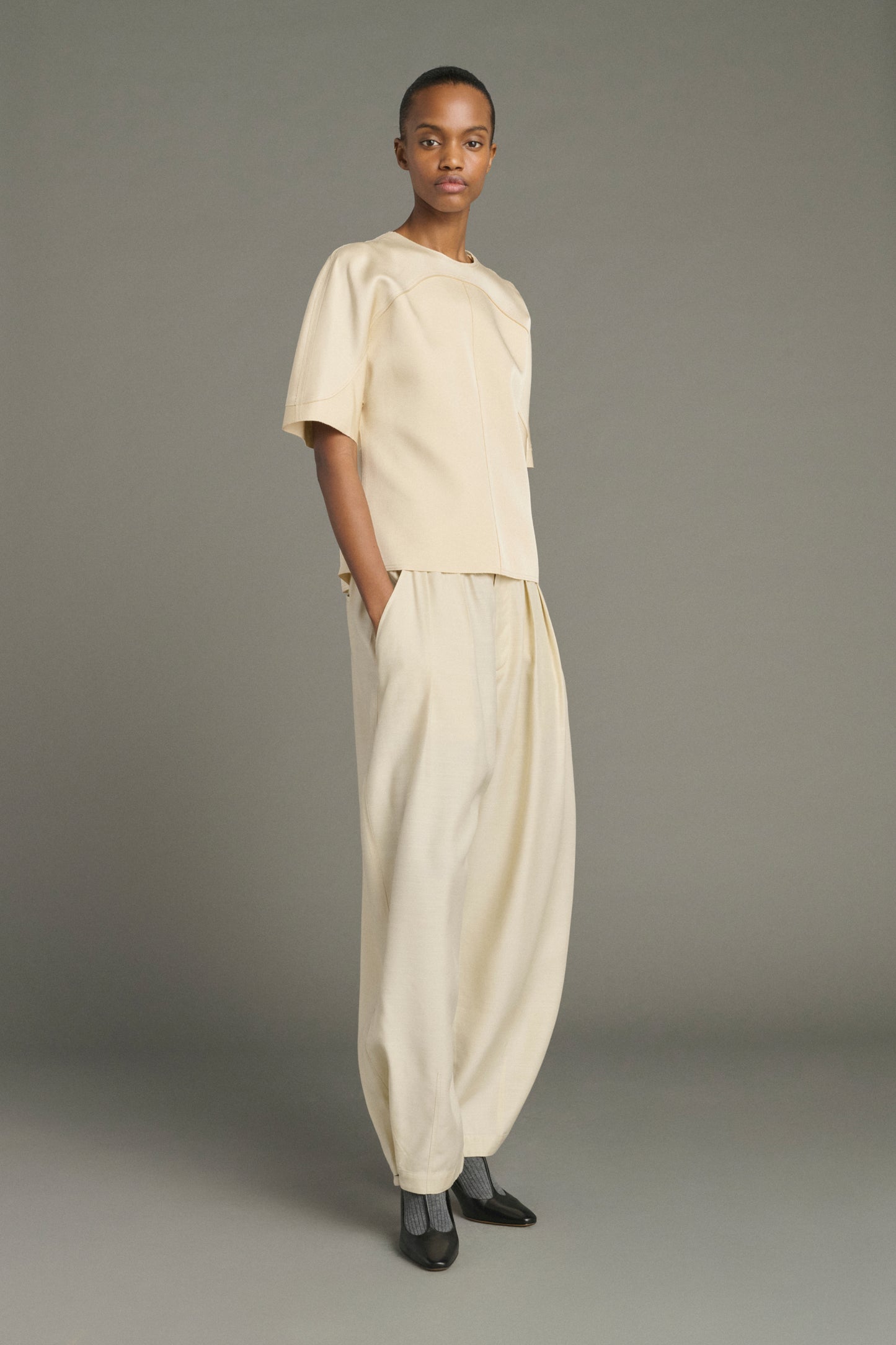 Pantaloni Vernon - Écru - Donna