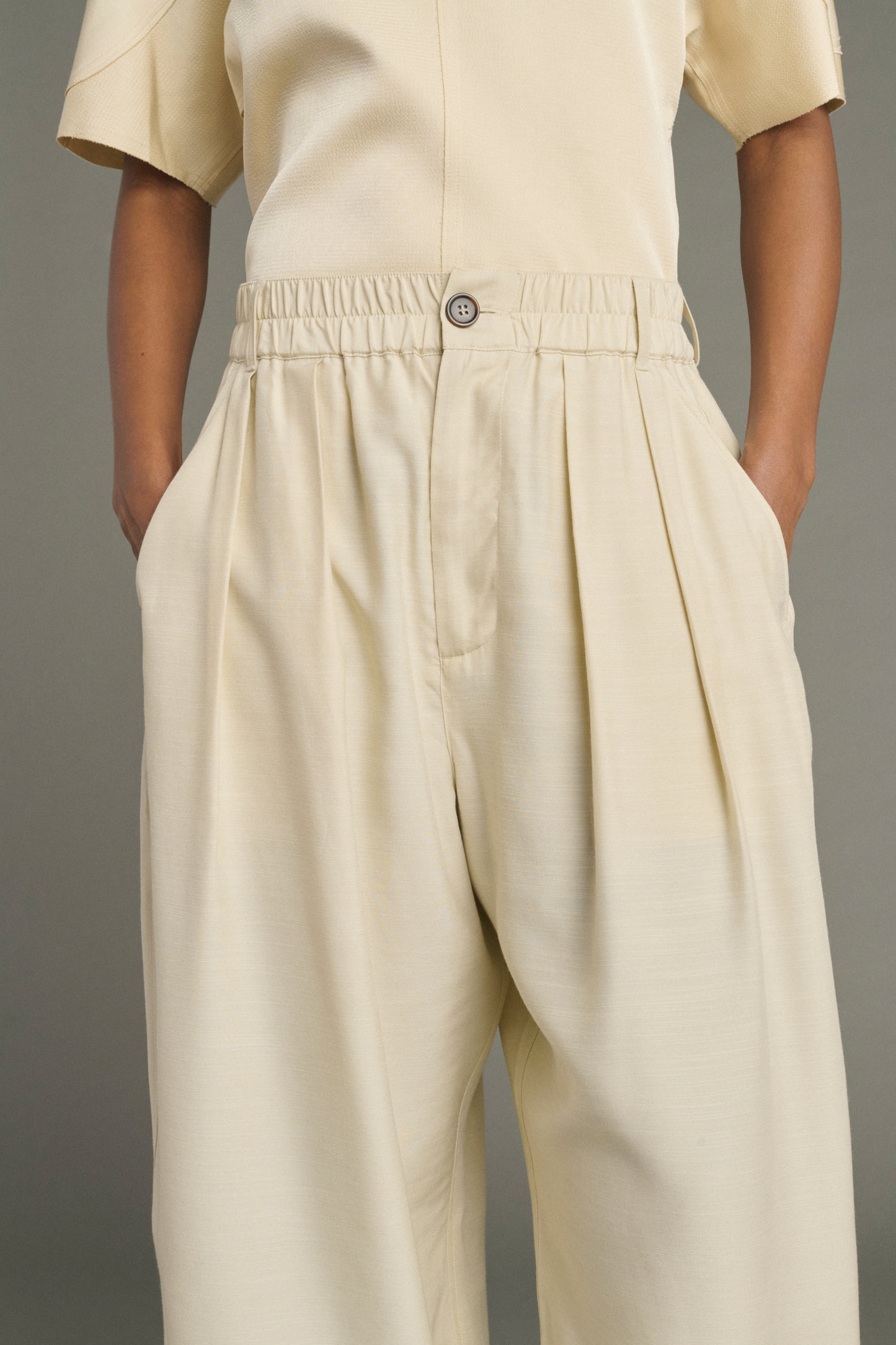 Pantaloni Vernon - Écru - Donna