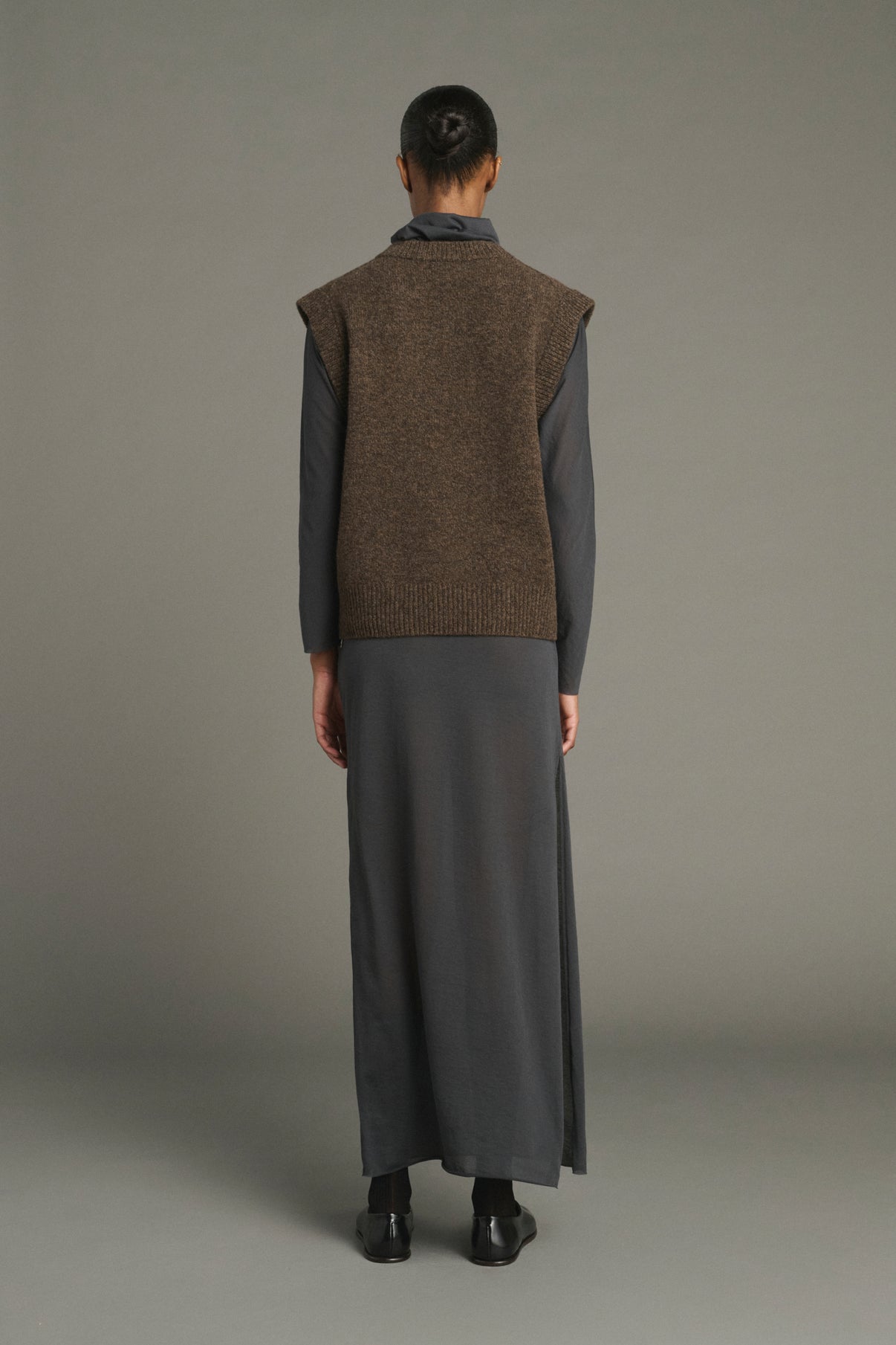 Maglione Karl - Marrone Chiné - Lana Merinos - Donna vue 2