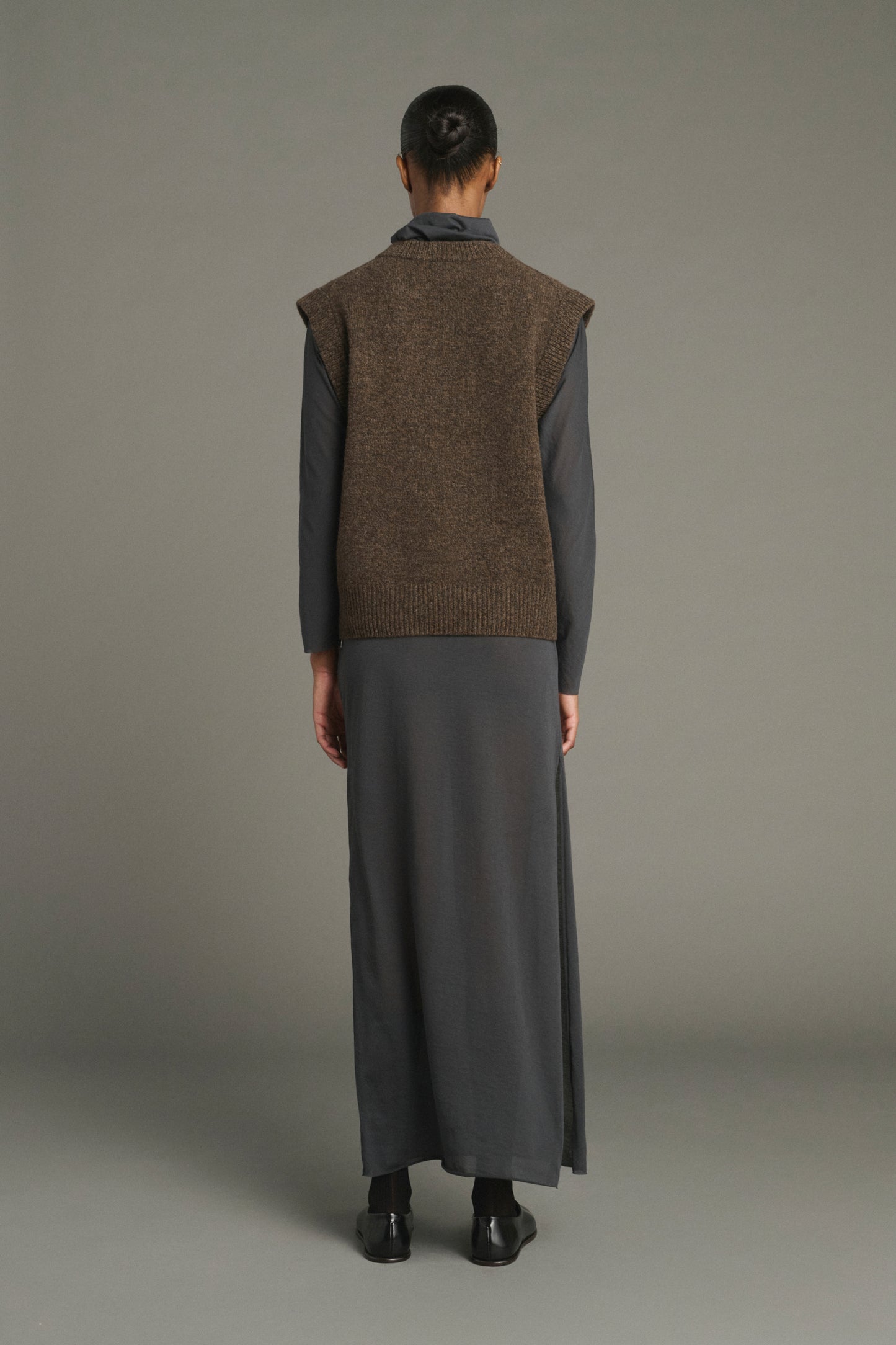 Maglione Karl - Marrone Chiné - Lana Merinos - Donna