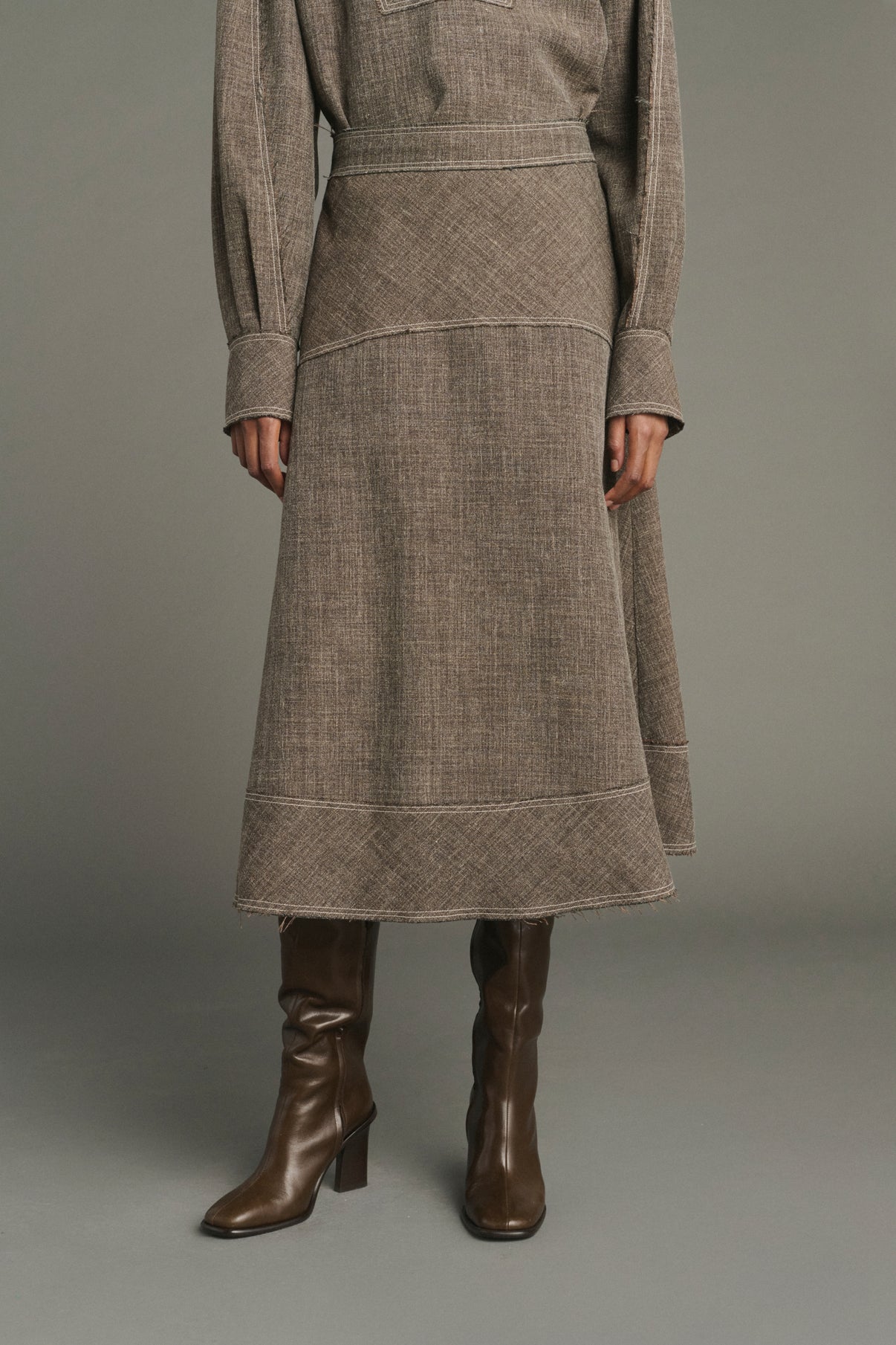 Janelle skirt - Brown Marl - Women vue 3