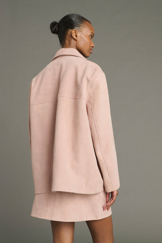 Giacca Lorenzo - Rosa Antico - Pelle - Donna