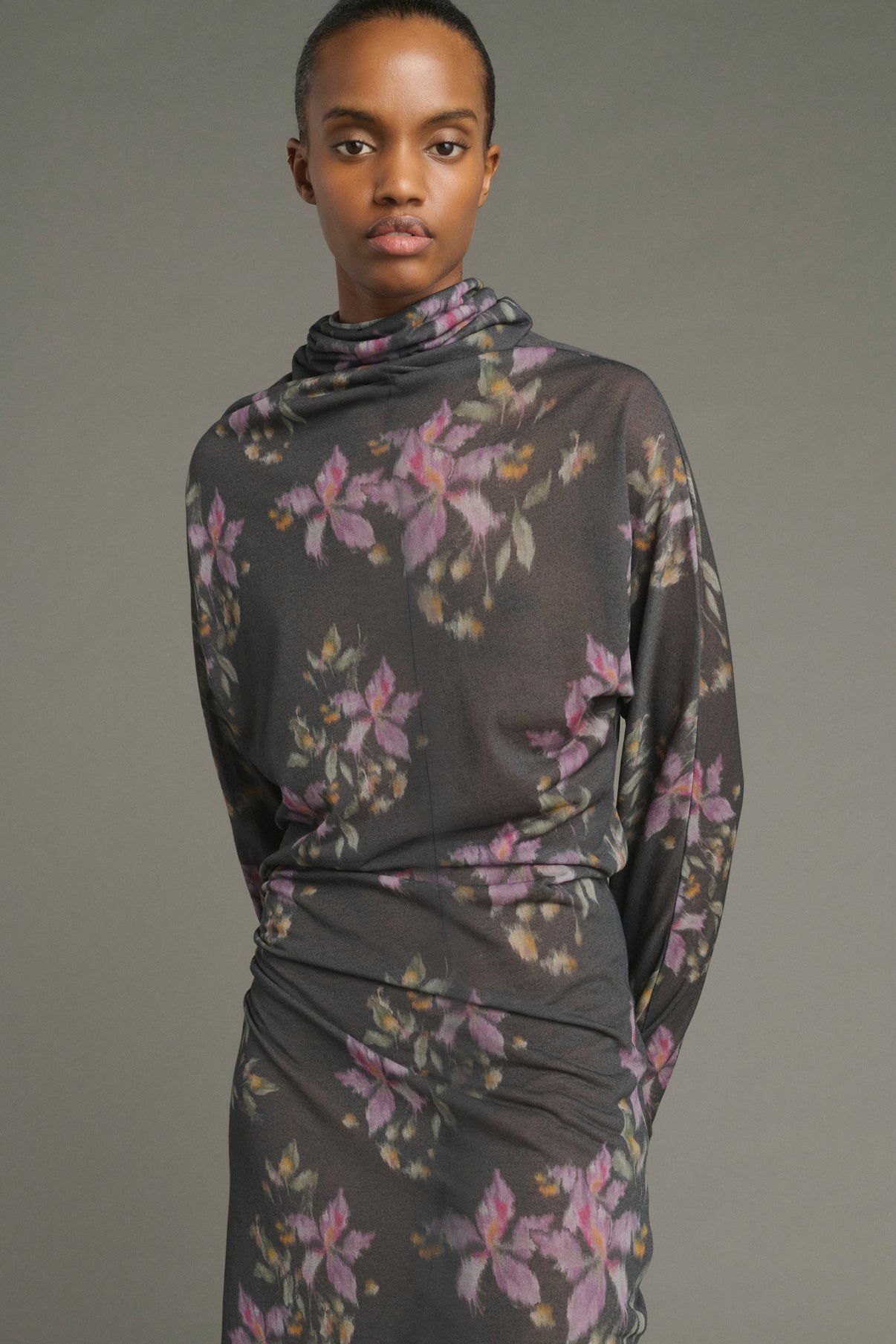 Robe Lola - Anthracite/Violet - Coton - Femme vue 3