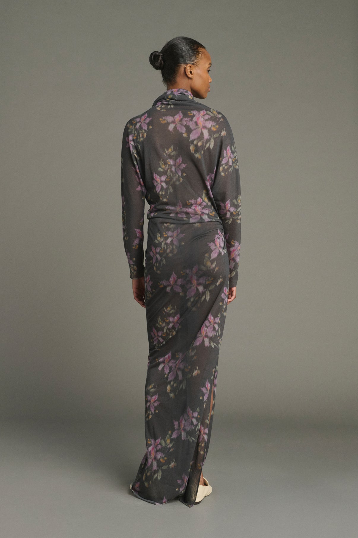 Robe Lola - Anthracite/Violet - Coton - Femme vue 2