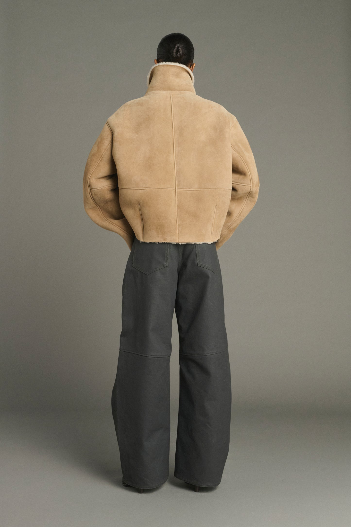 Mantel Kleber - Beige - Leder - Damen