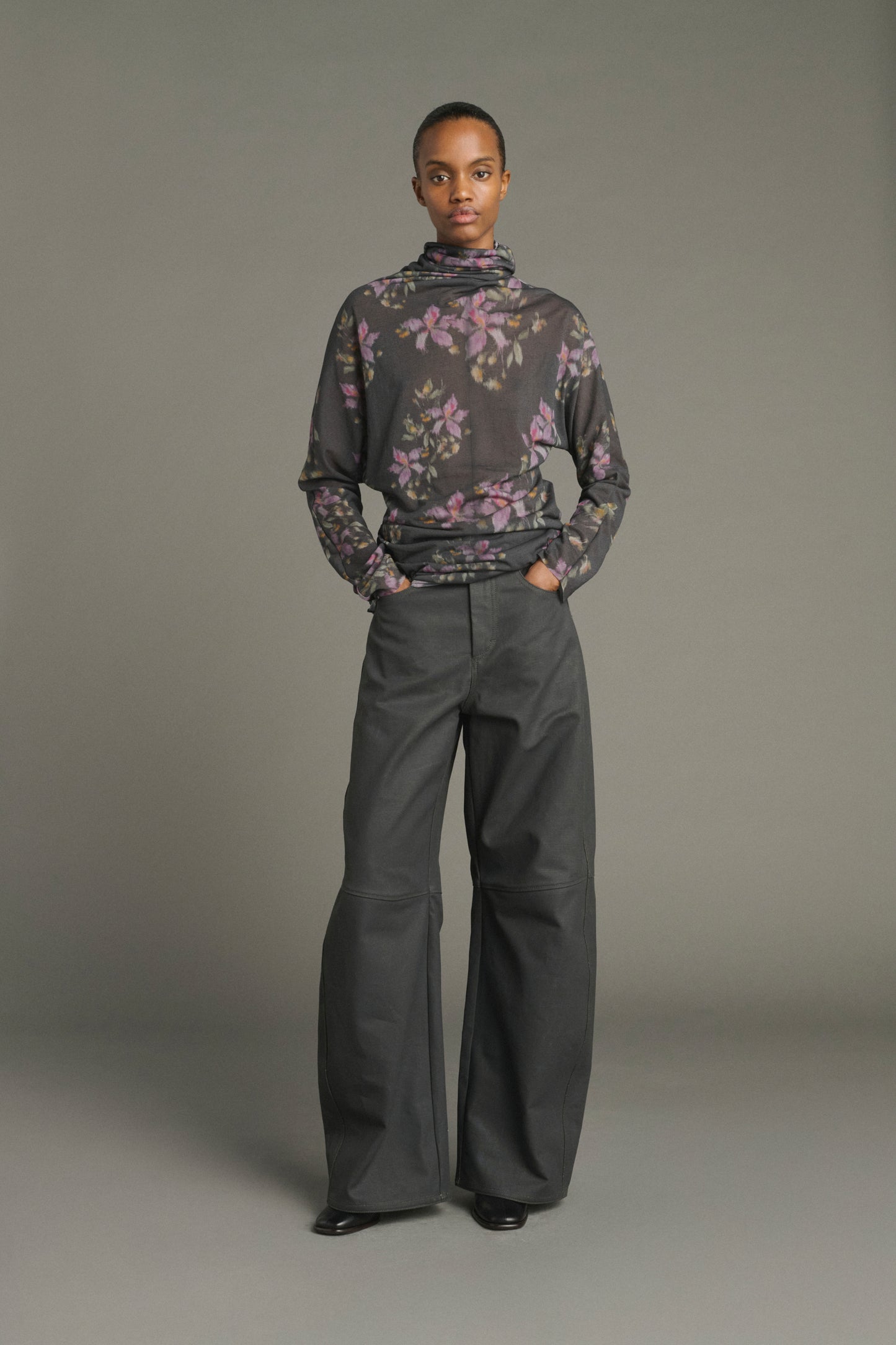 Tee-Shirt Lisia - Anthracite/Violet - Coton - Femme