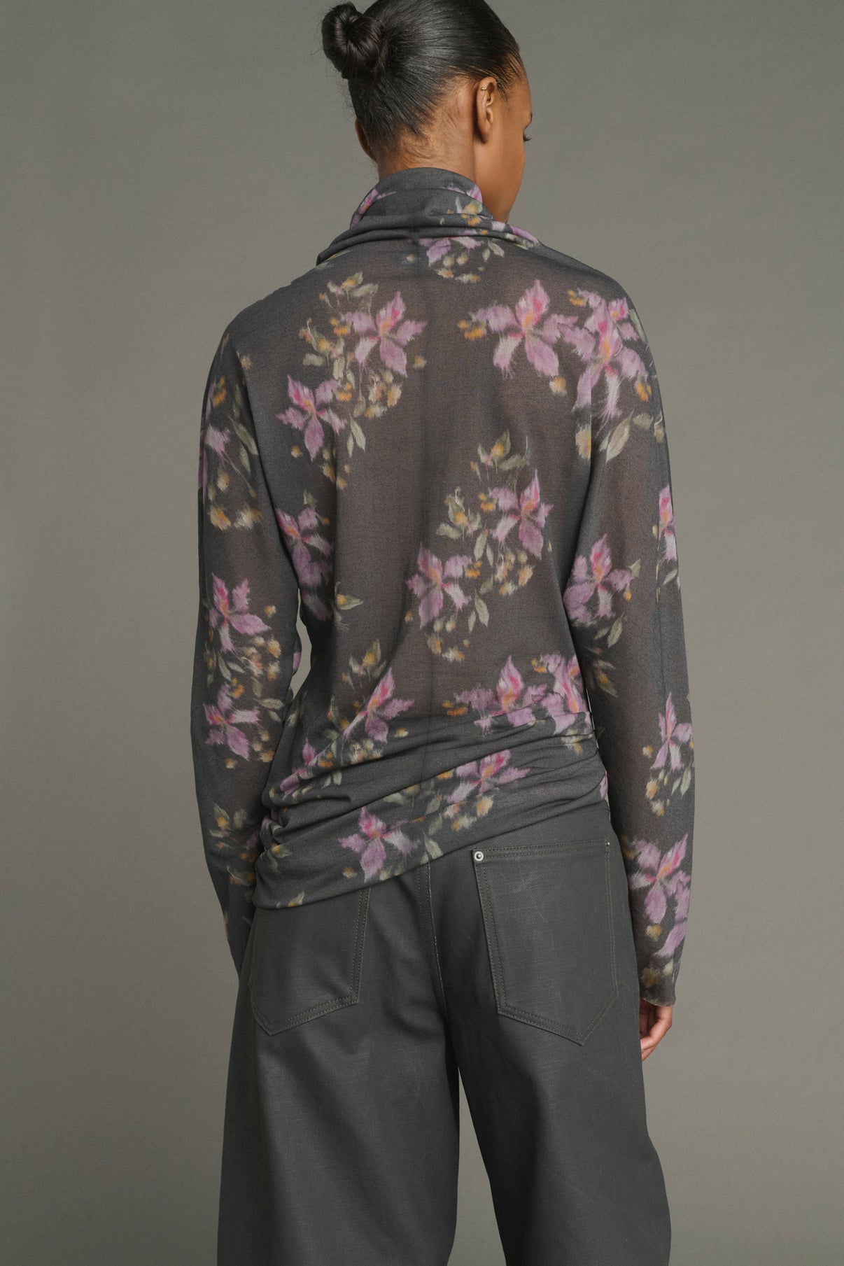 Tee-Shirt Lisia - Anthracite/Violet - Coton - Femme vue 4